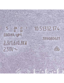 Конфорка для склокерамічної поверхні 2300W Electrolux 3890806213 Конфорка для склокерамічної поверхні 2300W Electrolux 3890806213