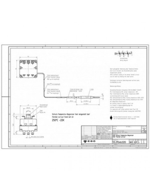 Термостат захисний Electrolux, Zanussi 390087 051369 +250°C EGO 55.31546.020