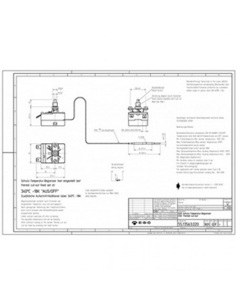Термостат захисний Convotherm 390126 5001029 +340°C EGO 55.13563.020