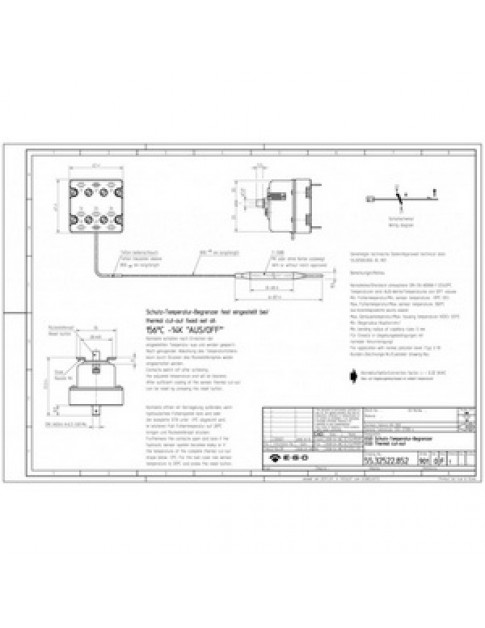 Термостат захисний LAINOX R65070081 55.32522.852 EGO 390159 +150°C Термостат захисний LAINOX R65070081 55.32522.852 EGO 390159 +150°C