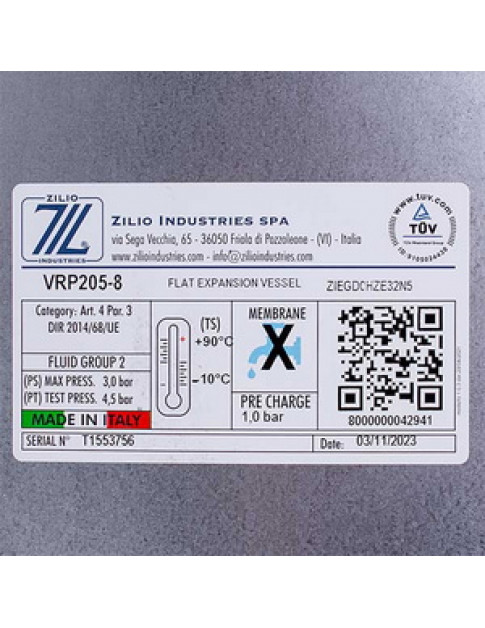 Розширювальний бак Zilio 8 л 3/8