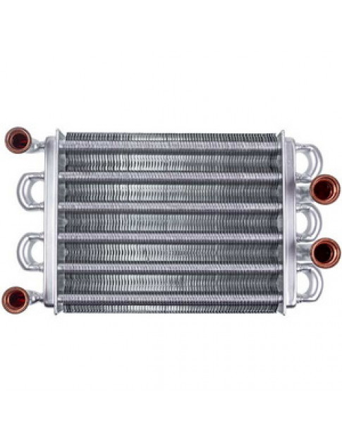 Теплообмінник бітермічний (76 ламелей) для газового котла Ferroli Domiproject, FEReasy 24 кВт 39819540