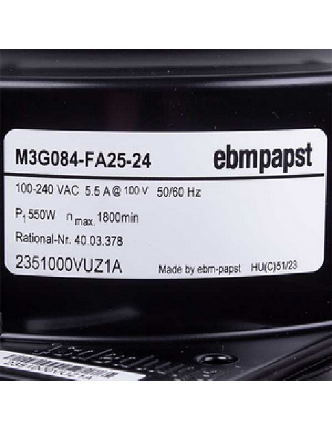 Двигун вентилятора M3G084-FA25-24 Rational 40.03.378P із сальником 1800RPM 550W 100-240V