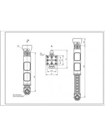 Амортизатор бака для пральної машини Candy 41017168 120N L=185-265mm D отвору=11mm