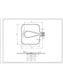 Candy 41020672 Тен нижній для духовки 1050W + 450W