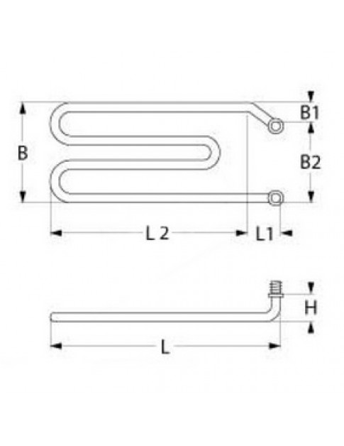 ТЕН бака, ванни для посудомийної машини Electrolux, Elettrobar, MBM 2000Вт, 230В, фланець M10x1