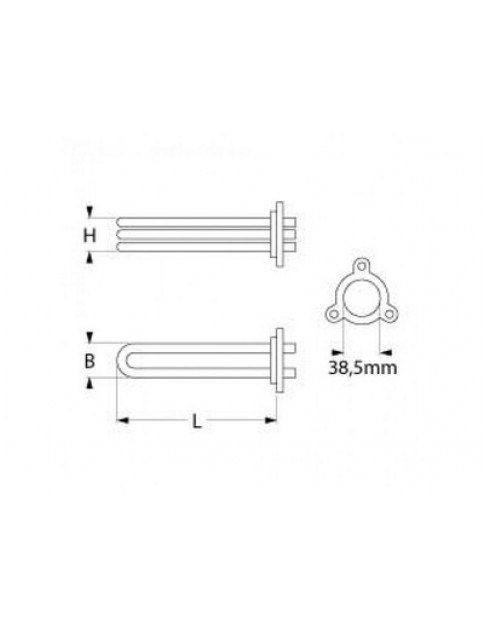Тен бойлера для посудомийної машини Dihr, Angelo-Po, Multi 415261 2400W 230V L=242mm B=31mm Тен бойлера для посудомийної машини Dihr, Angelo-Po, Multi 415261 2400W 230V L=242mm B=31mm