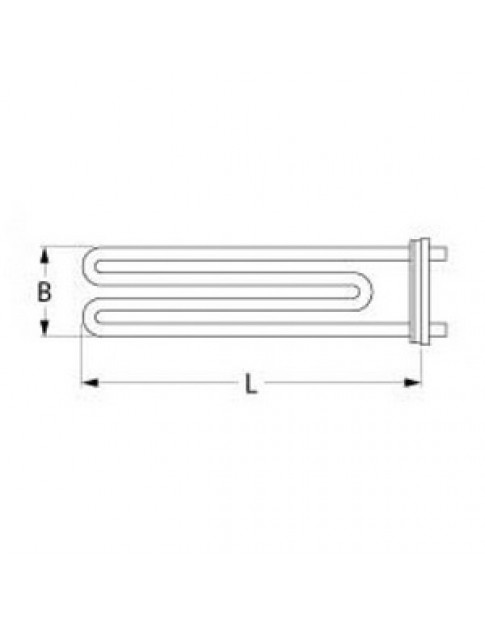 ТЕН бака, ванни для посудомийної машини Dihr TURBO серії 415267 1800Вт, 230В, фланець розширений 62x26мм