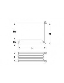 Тен для фритюрниці Electrolux, Tecnoinox, Zanussi 415291 2000W 230V
