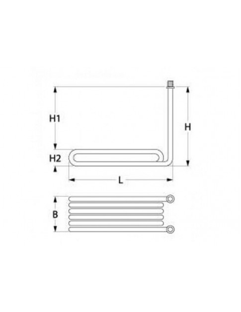 Тен для фритюрниці Electrolux, Tecnoinox, Zanussi 415291 2000W 230V