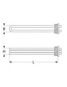 ТЕН універсальний нагрівач для Electrolux, Winterhalter 415401 4500Вт, 230В, фланець 1½ ТЕН універсальний нагрівач для Electrolux, Winterhalter 415401 4500Вт, 230В, фланець 1½