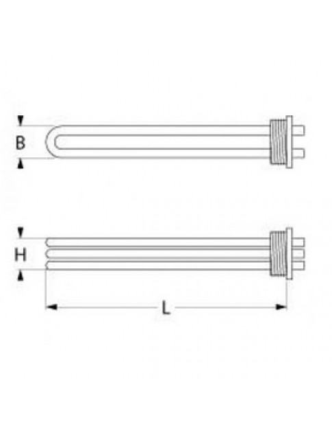 ТЕН універсальний нагрівач для Electrolux, Winterhalter 415401 4500Вт, 230В, фланець 1½