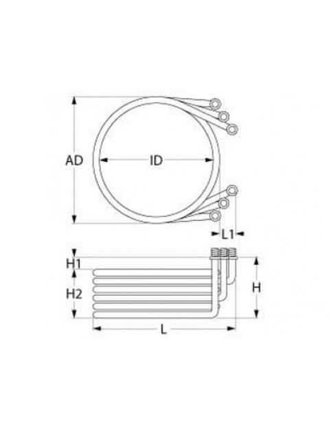 Тен для пароконвектомата Convotherm 415899 15000W 230V