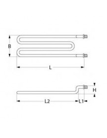 ТЕН для гриля Bartscher, Olis 415965 1800Вт, 230В, фланець різьба М12х1