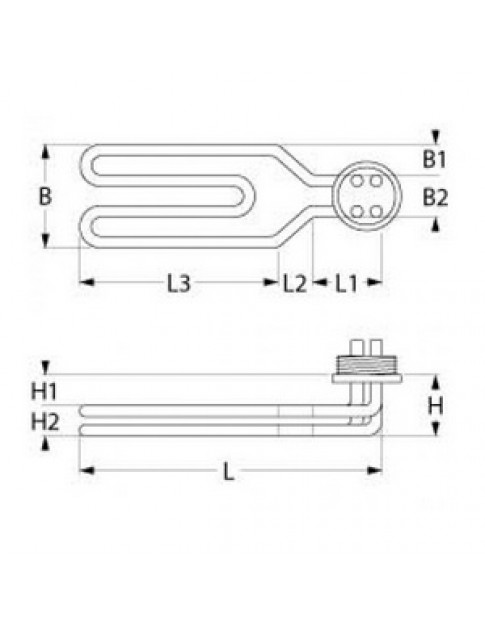 ТЕН бака, ванни для посудомийної машини Lamber 416226 4500Вт, 230В, фланець 1¼