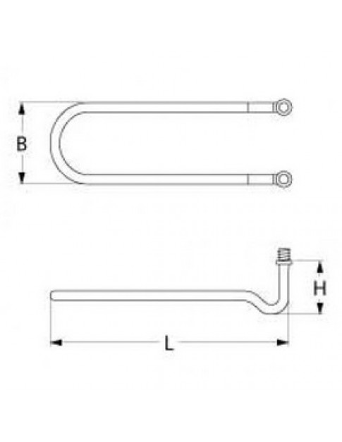 ТЕН бака, ванни для посудомийної машини Horeca-Select, Silanos, Whirlpool 416259 1600Вт, 230В, фланець різьба M10x1