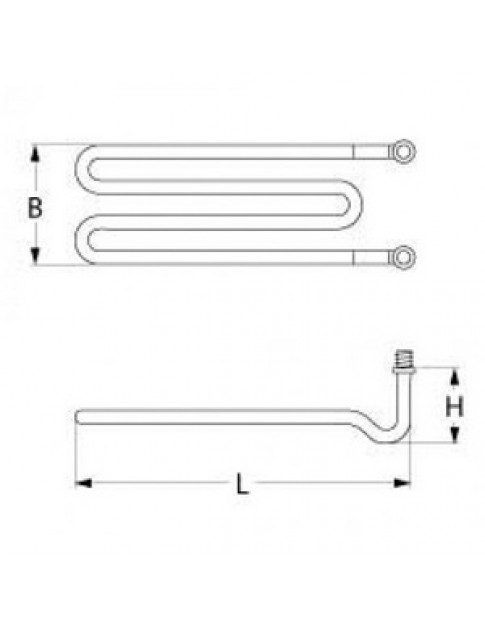 ТЕН бака, ванни для посудомийної машини Elframo, Komel 416281 2000Вт, 230В, фланець різьба 1/4