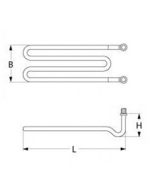 ТЕН бака, ванни для посудомийної машини Elframo, MBM 416282 3200Вт, 230В, фланець різьба 1/4