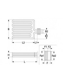 Тен для фритюрниці Dexion, MBM 416557 9000W 230V