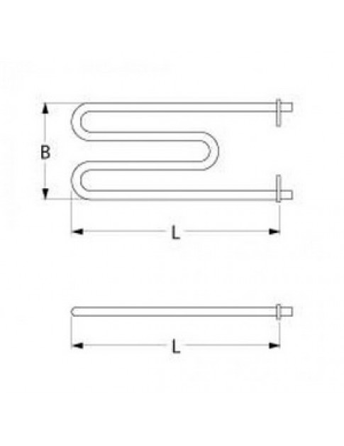 ТЕН нагрівач для Inoksan 416867 1000Вт, 230В, фланець специфічний ТЕН нагрівач для Inoksan 416867 1000Вт, 230В, фланець специфічний