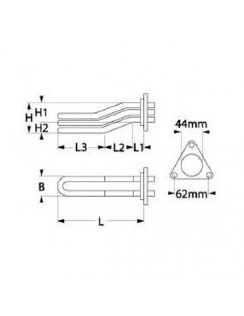 ТЕН бойлера для кавомашини Rancilio BASIC, CLASSE серії 417179 4300Вт, 230В, фланець