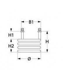 ТЕН бойлера для кавомашини Lavazza 417453 1000Вт, 220В, фланець M10x1