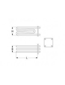 Тен бойлера для пароконвектомата Rational, Gisi, Lincat 417646 9000W 400V фланець 82x82mm