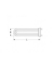 Тен бойлера для пароконвектомата Frima, Rational 417686 6000W 400V фланець 70x18mm