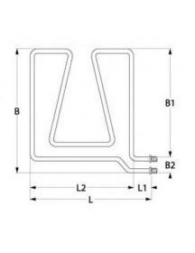 ТЕН для жарової шафи, духовки 418296  2000Вт, 230В, фланець різьба M14x1,5