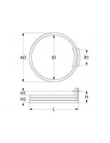 Тен для пароконвектомата, конвекційної печі Zanussi, Juno 418470 3000W 230V фланець 85х30mm