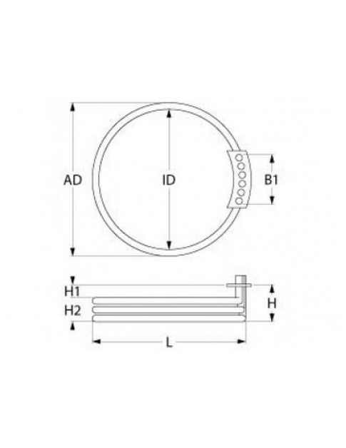 Тен для пароконвектомата, конвекційної печі Zanussi, Juno 418470 3000W 230V фланець 85х30mm