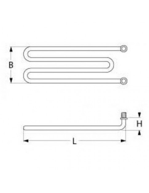 ТЕН універсальний нагрівач 418638 1000Вт, 230В, фланець M14x1,5