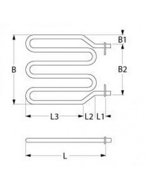 ТЕН нагрівач для піци-печі Bartscher ST серії 418672 1000Вт, 230В
