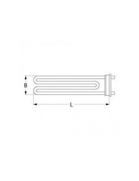 Тен бойлера для пароконвектомата Fagor 418832 3000W 230V фланець 70x18mm