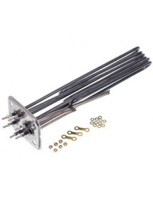 Тен бойлера для посудомийної машини Elframo, Komel, MBM 418879 9800W 230V L=322mm B=37mm фланець 81х96mm