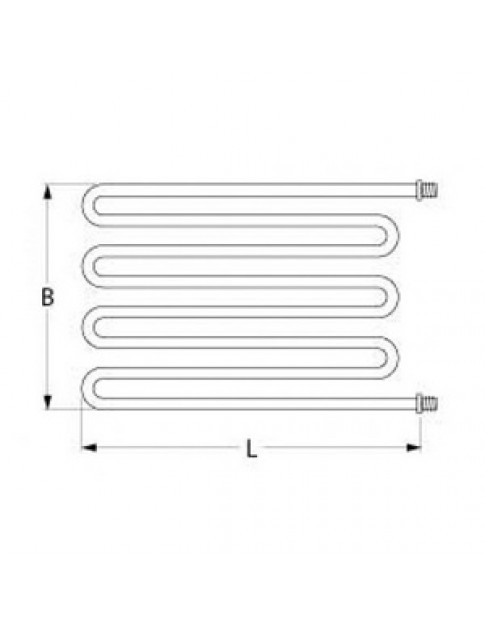 ТЕН універсальний нагрівач для піца-печі Pizza-Group 419072 2800Вт, 230В, фланець резба 1/4