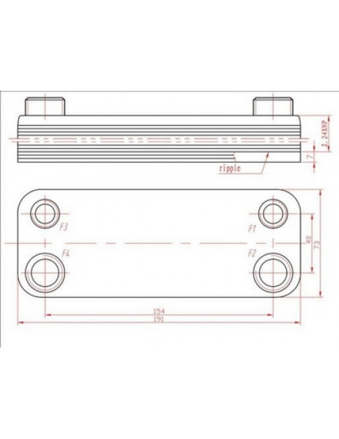Теплообмінник пластинчастий ГВП (14 пластин) для газового котла Solly Comfort 4700900002
