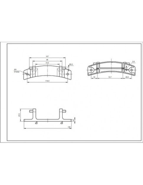 Петля люка для стиральной машины LG 4774EN2001A