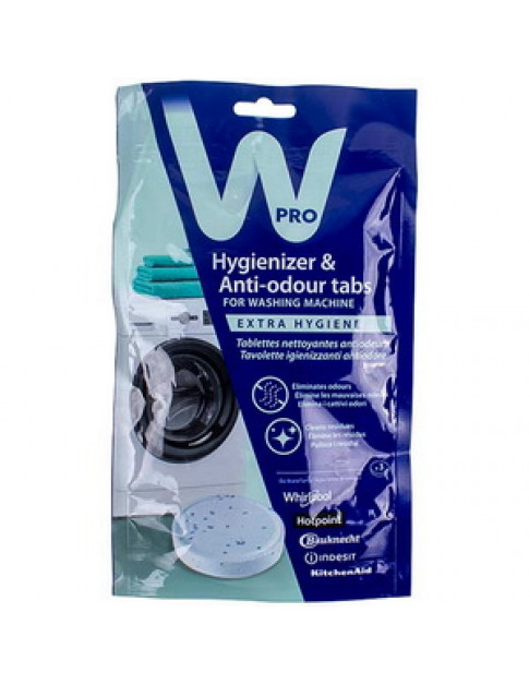 Таблетки для видалення поганого запаху AFR300 з пральної машини Wpro-Whirlpool 480181700998