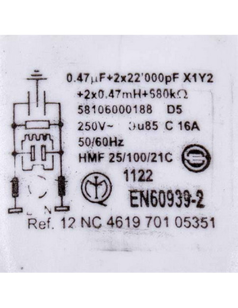 Whirlpool 481212118285 Мережевий фільтр для пральної машини 