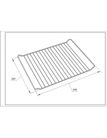 Whirlpool 481245819334 решетка GRD001 446х340мм для духовки