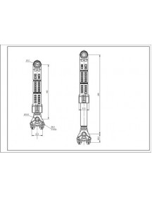 Амортизатор бака для пральної машини Whirlpool ANSA 481252918043 120N L=160-255mm