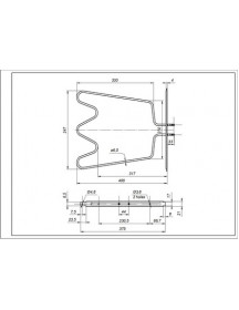 Тен 1150W нижній для духовки Whirlpool 481925928948