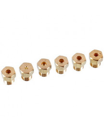 Набір форсунок (6 шт, G20-20 mbar) пальника для газової плити 6mm Whirlpool 481931039346