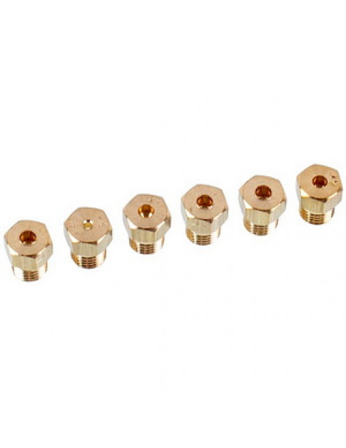 Набір форсунок (6 шт, G20-20 mbar) пальника для газової плити 6mm Whirlpool 481931039346