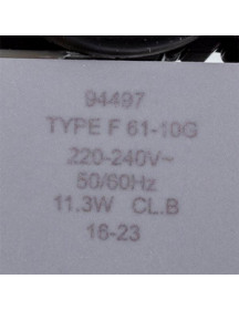 Двигун вентилятора F61-10G 11.3W + крильчатка холодильника Whirlpool 481936170011