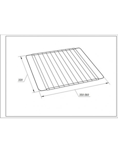 Решітка розсувна для духовки 350-560x320mm (універсальна)
