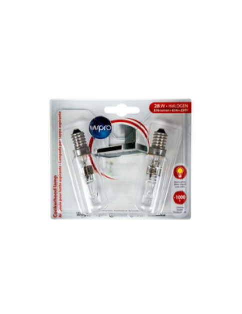 Лампа підсвічування цокольна галогенна (2 шт) для витяжки Whirlpool 484000008834