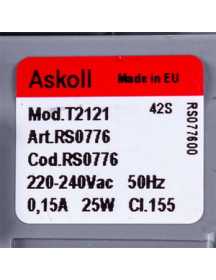 Помпа (насос) для пральної машини Askoll 49023062 25W T2121 (алюмінієва обмотка)