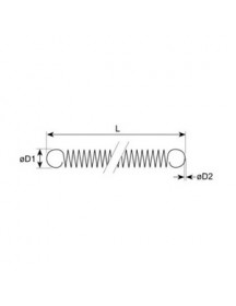 Пружина розтягування для посудомийної машини Zanussi, Electrolux LS10, LS14, WT60, EHTA серії 504685 40x750мм